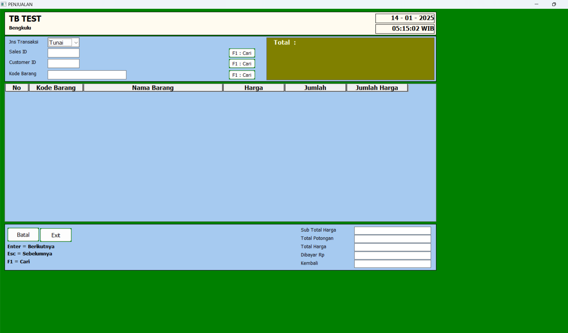 Monitoring Transaksi
